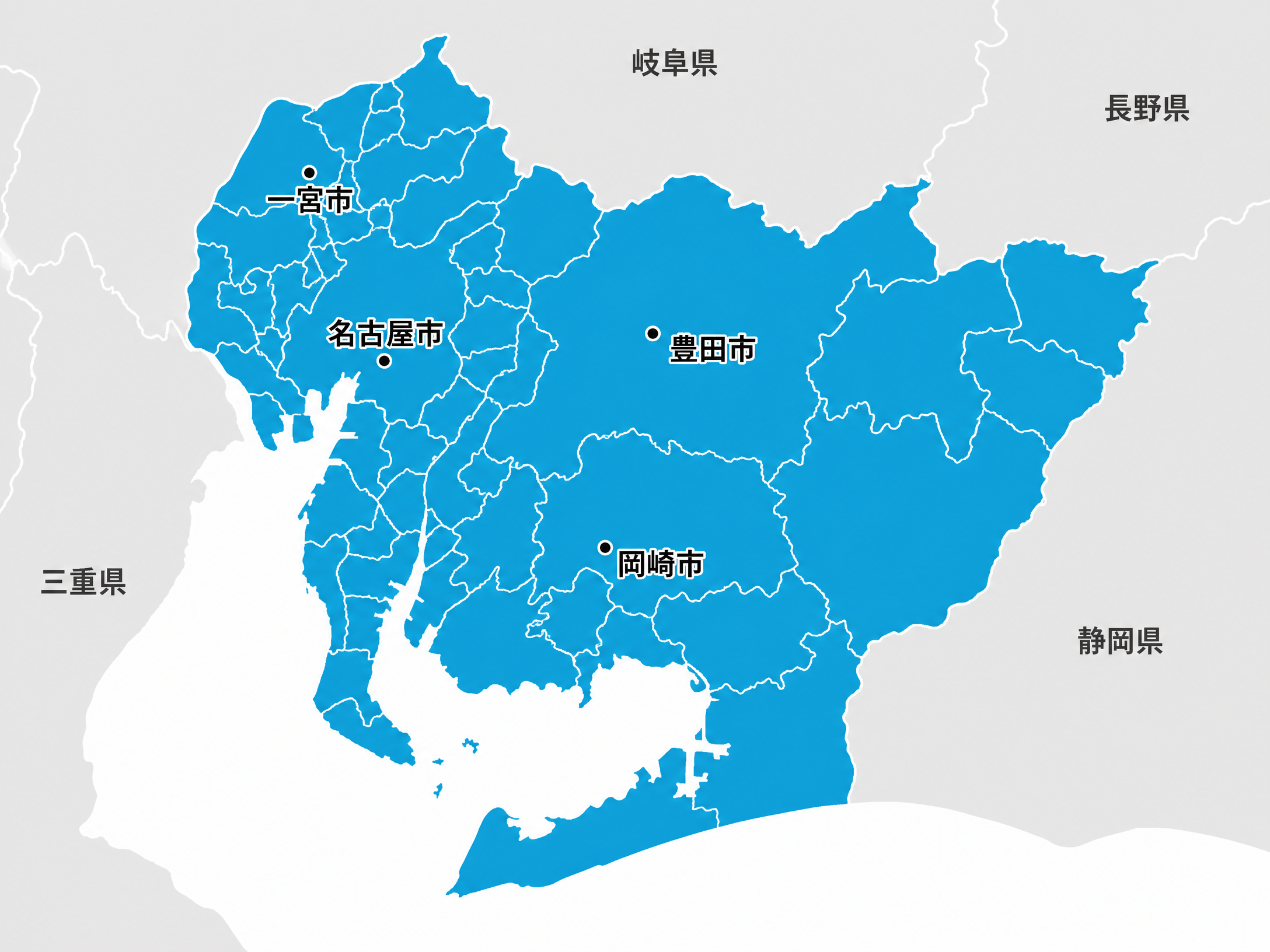 愛知県対応エリアマップ
